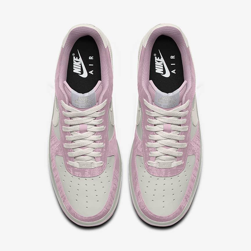 Giày Nike Air Force 1 Low By You Nữ Hồng Trắng